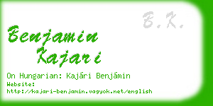 benjamin kajari business card